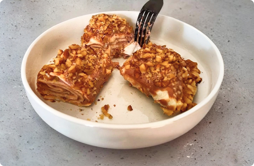 Рецепт орехово-шоколадного рулета с протеином